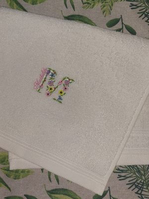 Serviette brodée avec prénom
