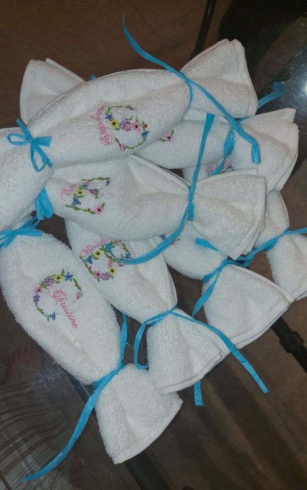 Serviette brodée avec prénom