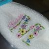 Serviette brodée avec prénom