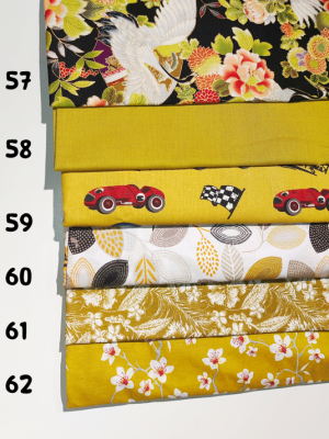 Tissus teintes jaune