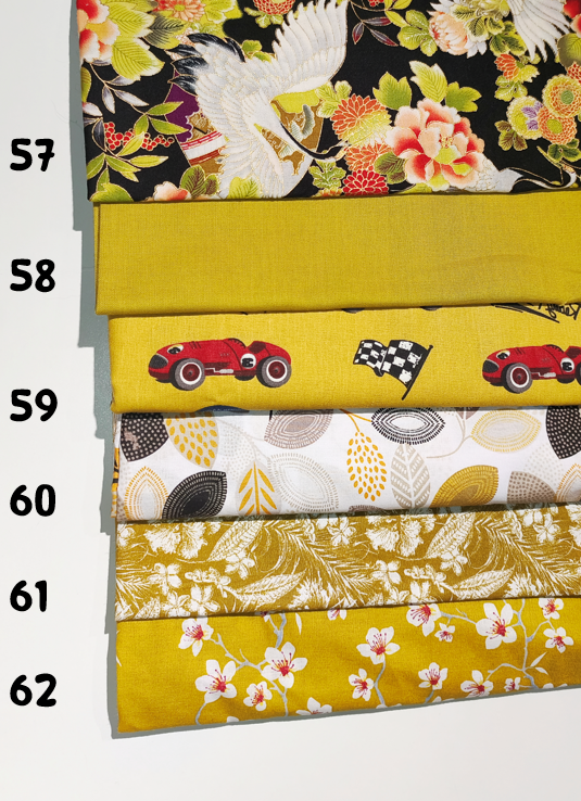 Tissus teintes jaune