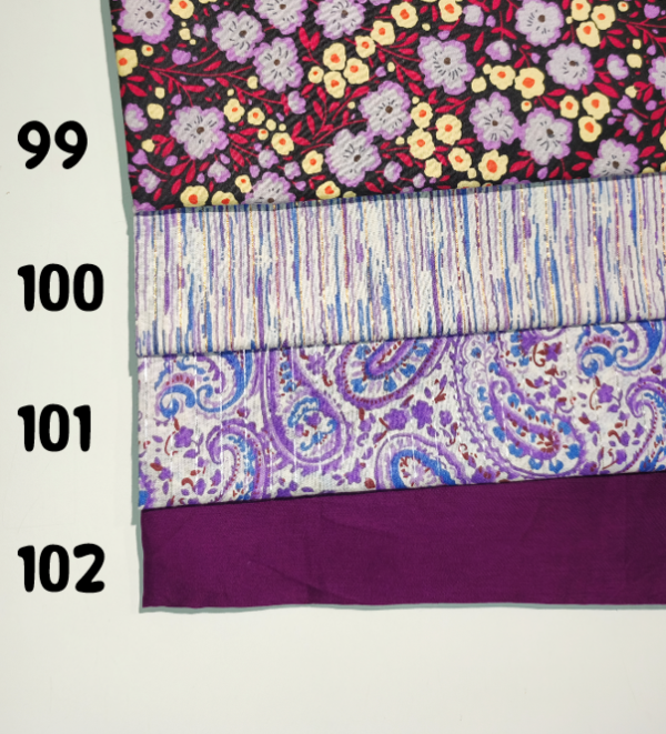 Tissus teintes violet