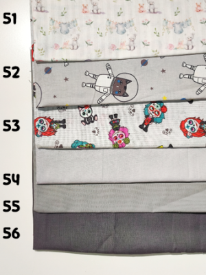 Tissus teintes gris