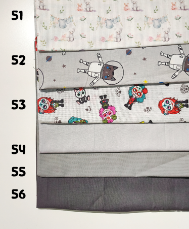 Tissus teintes gris