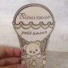 Carte étape montgolfière ourson