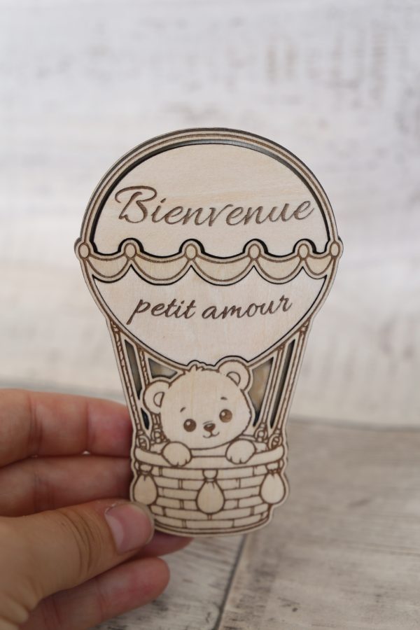 Carte étape montgolfière ourson